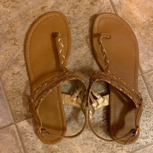 Tan Decorative Sandals